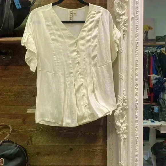 Anthropology Dolan Buttoned flowy blouse - Picture 3 of 6
